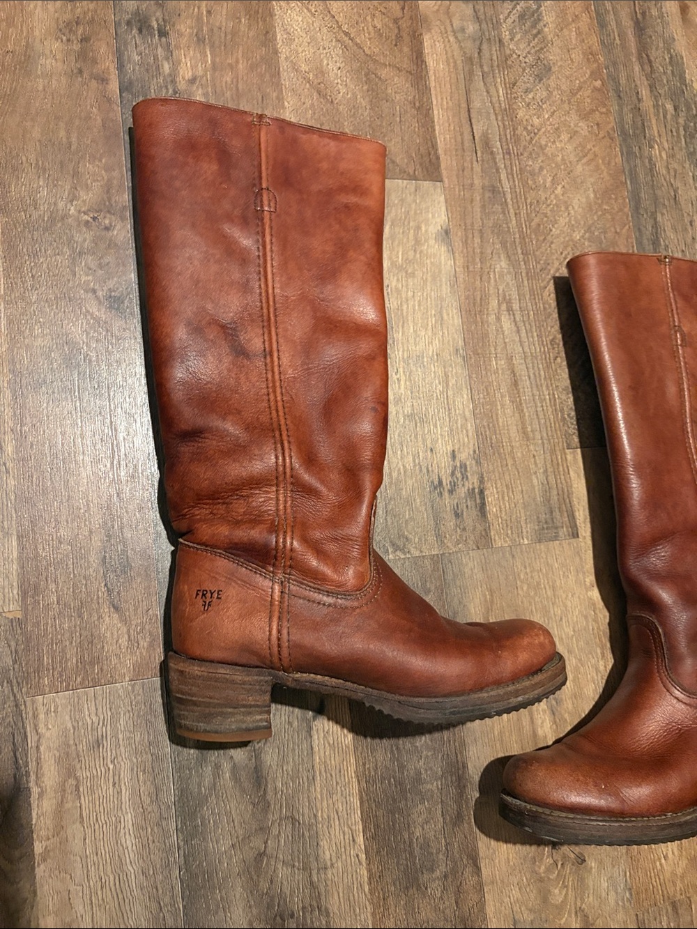 Frye Brown Leather Knee-High Boots - Picture 2 of 16
